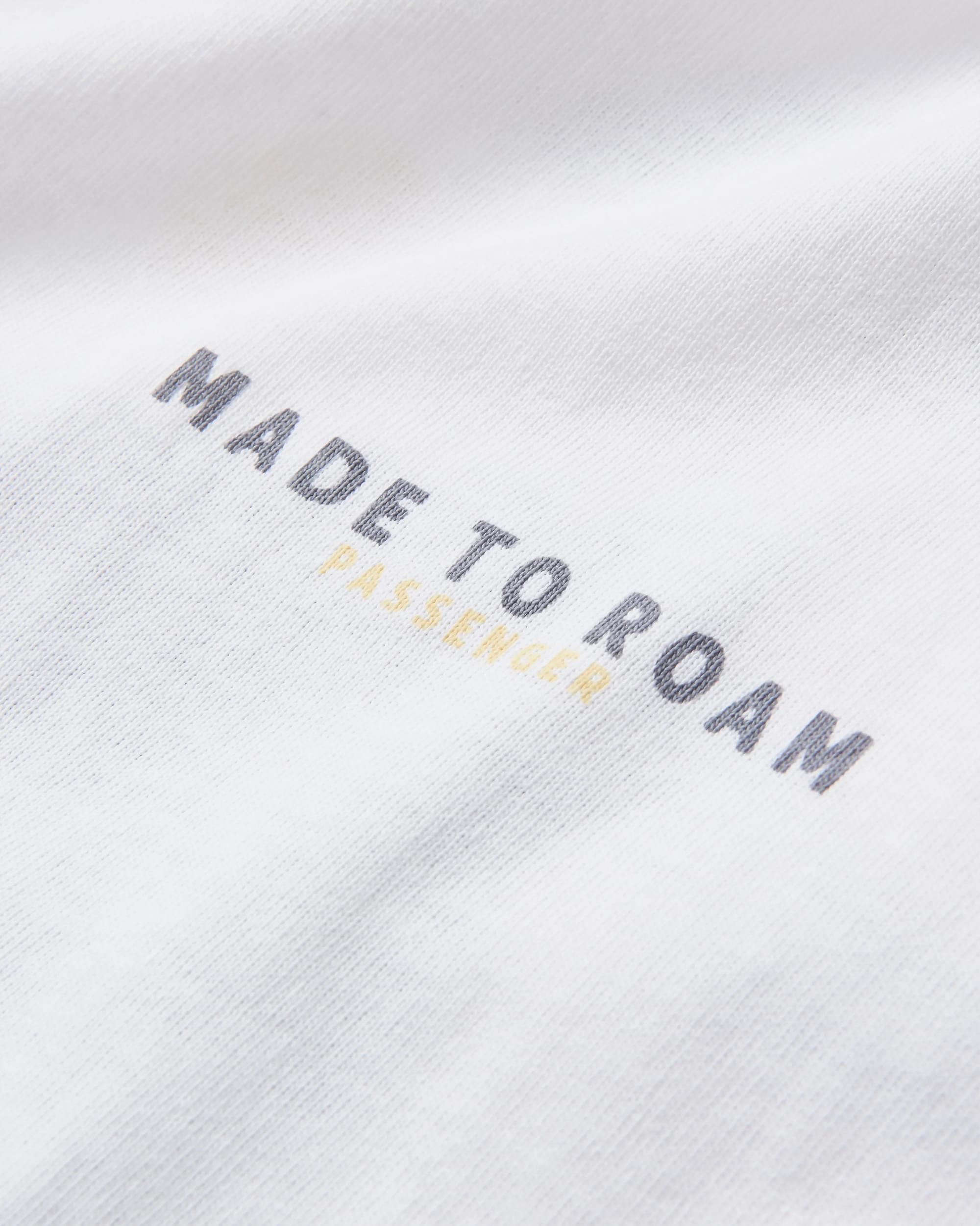 Open Road Recycled Cotton T-Shirt - White - Flatlay