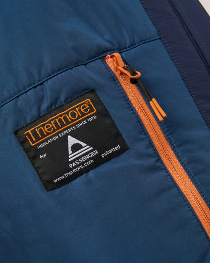 Shasta Lightweight Thermore® Insulated Hoodless Jacket - Rich Navy/Dark Denim - Flatlay