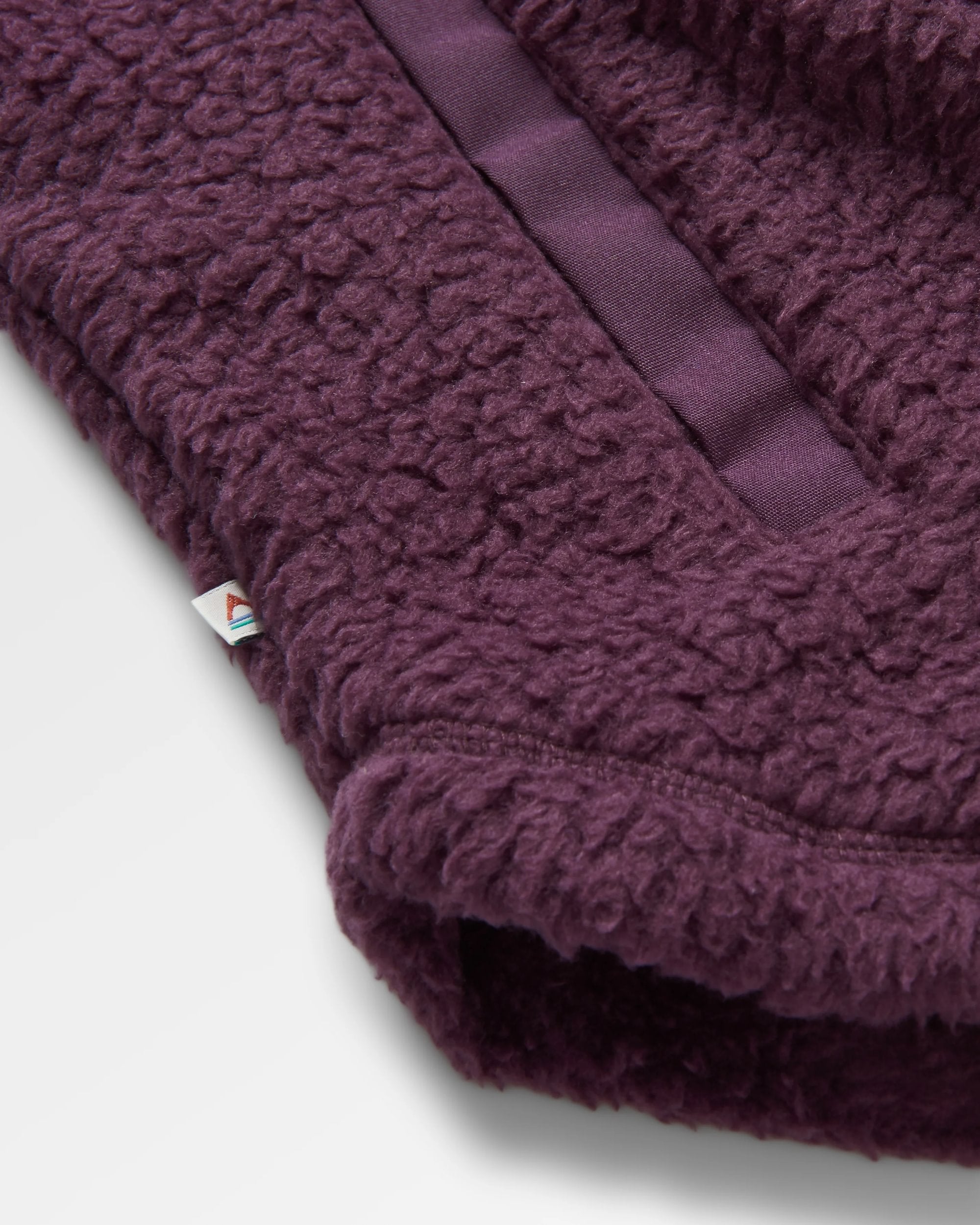 Rappel Recycled Sherpa Oversized Shirt - Deep Plum - Flatlay