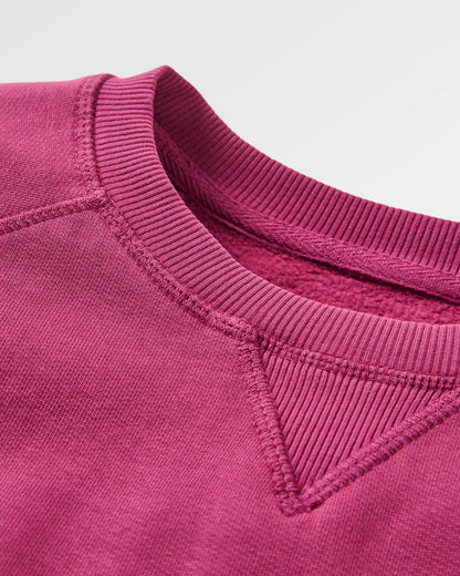 Heritage Recycled Cotton Sweatshirt - Warm Berry - Flatlay