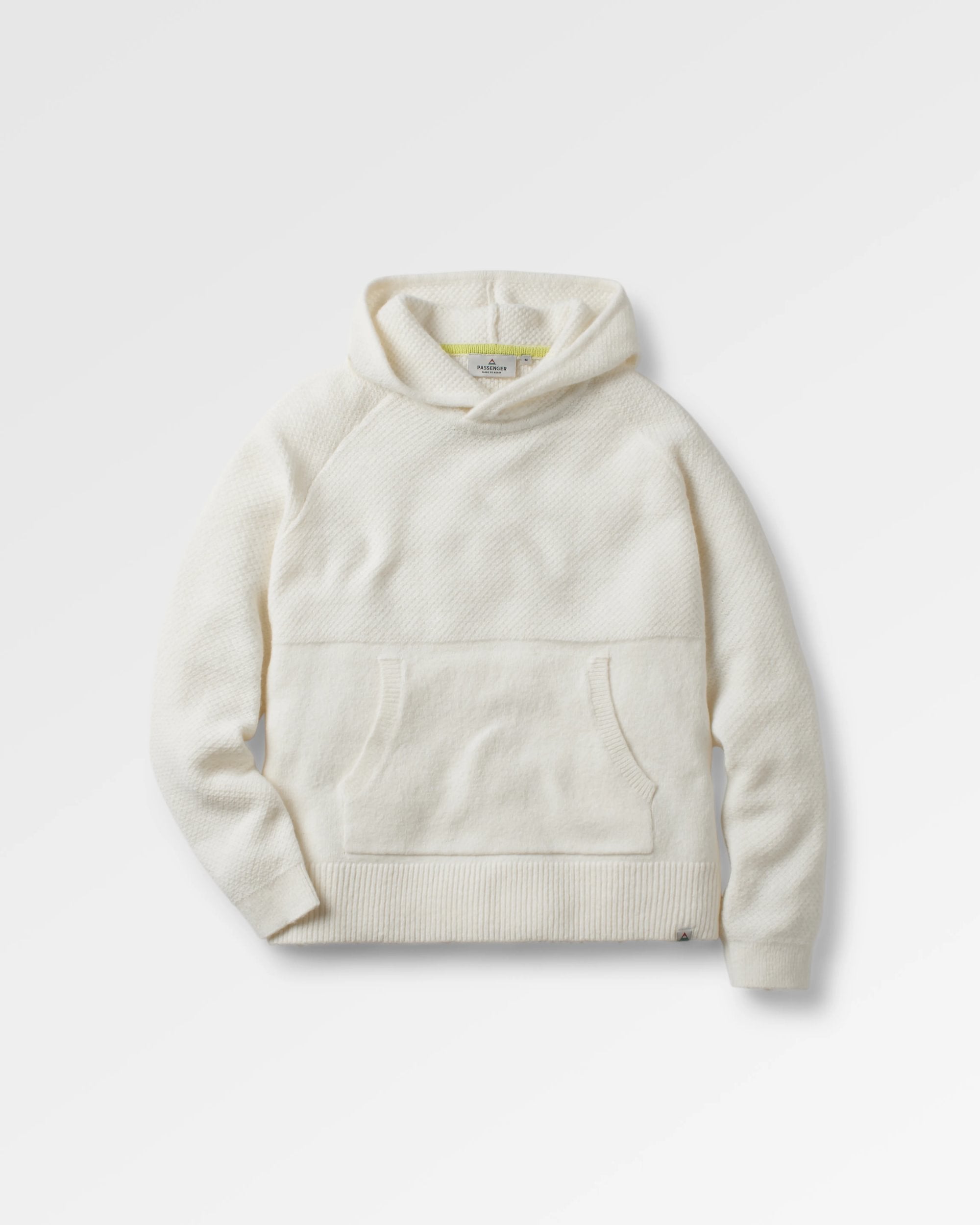 Cove Recycled Knitted Hoodie - Off White - Flatlay