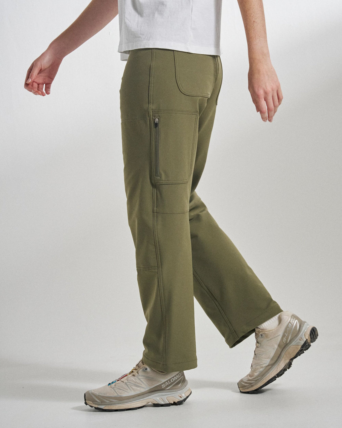 Jasper Outdoor Hybrid Trouser - Dusty Olive - Studio Model