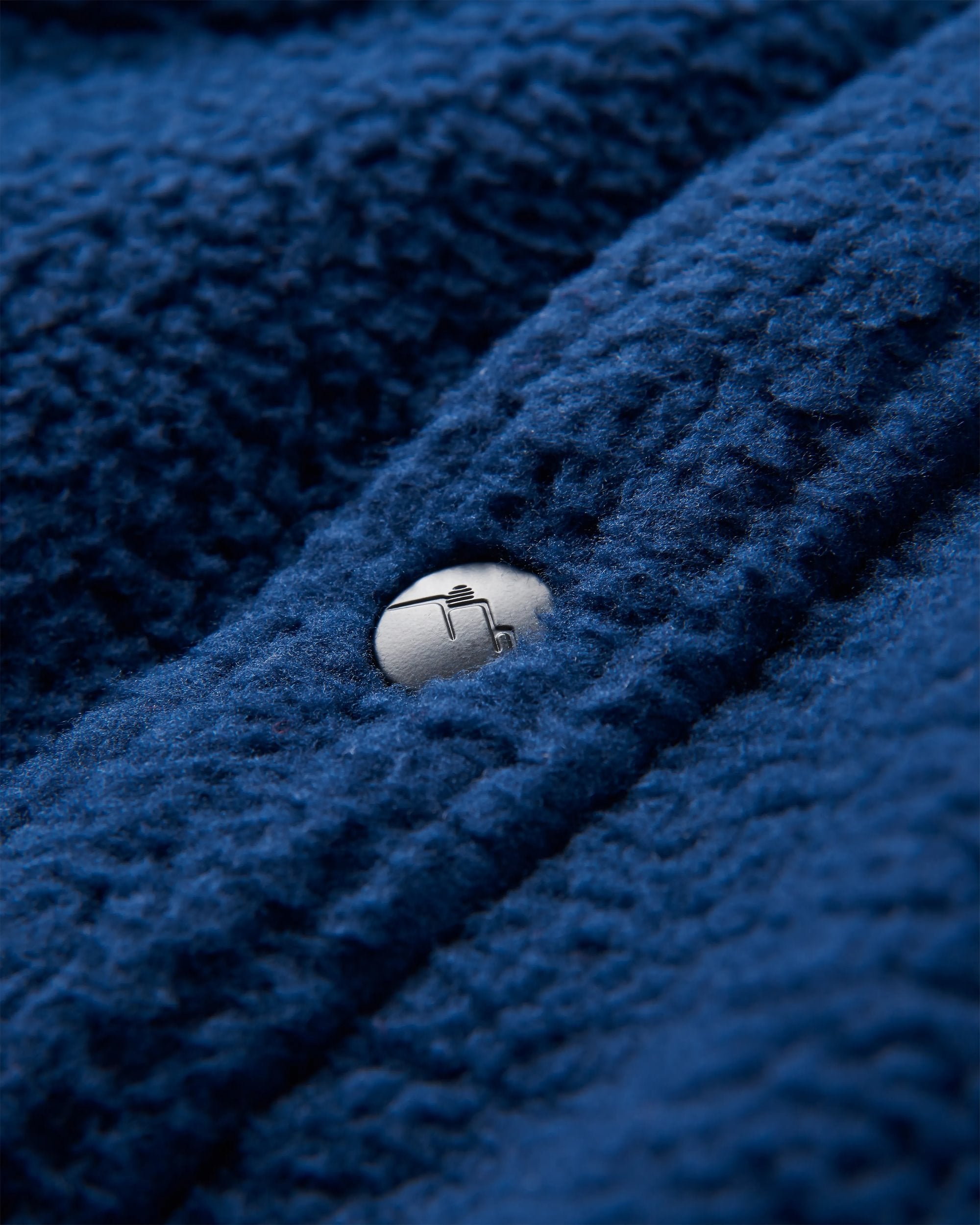 Backcountry Recycled Sherpa Fleece Shirt - Rich Navy - Flatlay