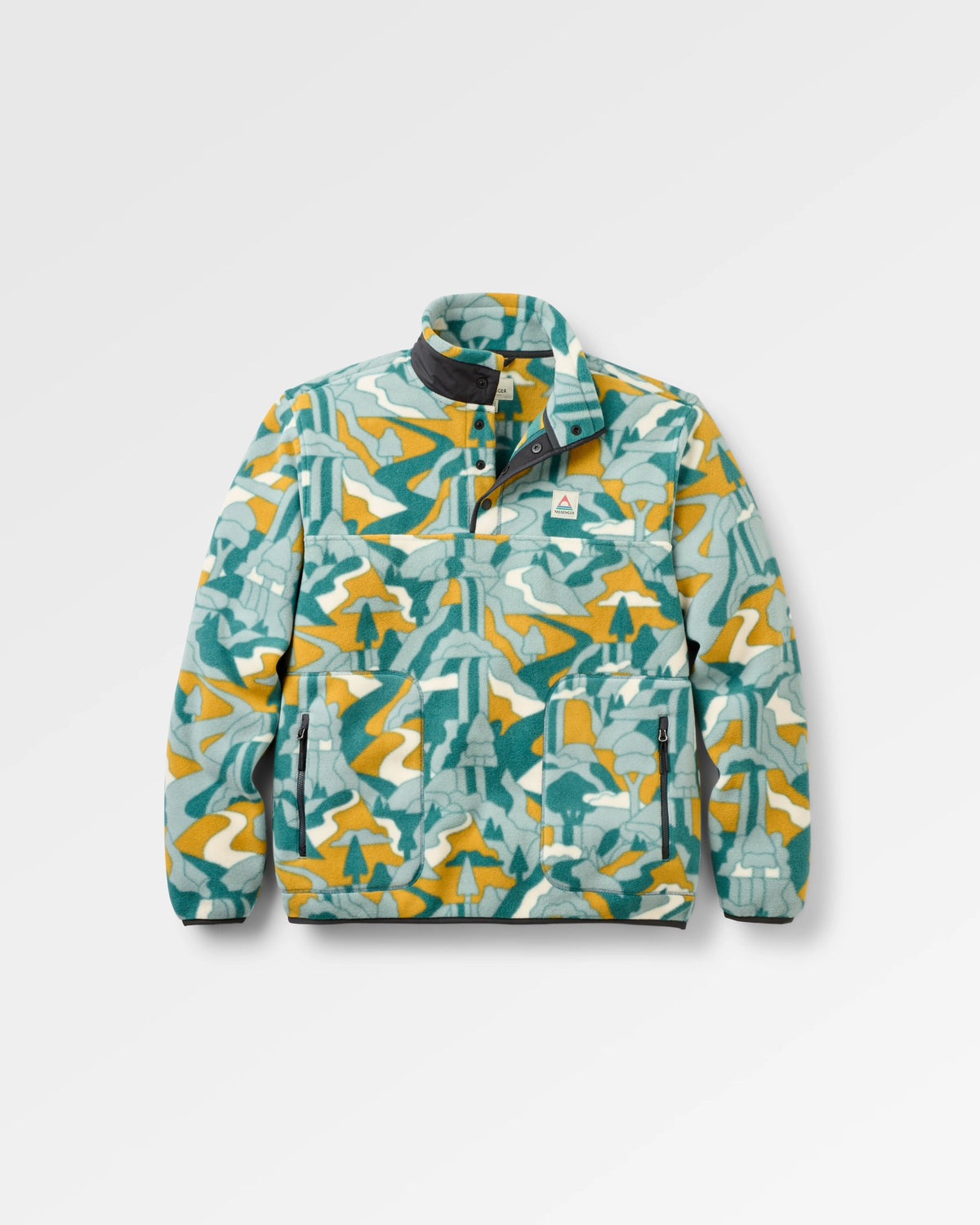 Dusk Polartec® Fleece - Slower Rhythms Deep Ocean - Flatlay