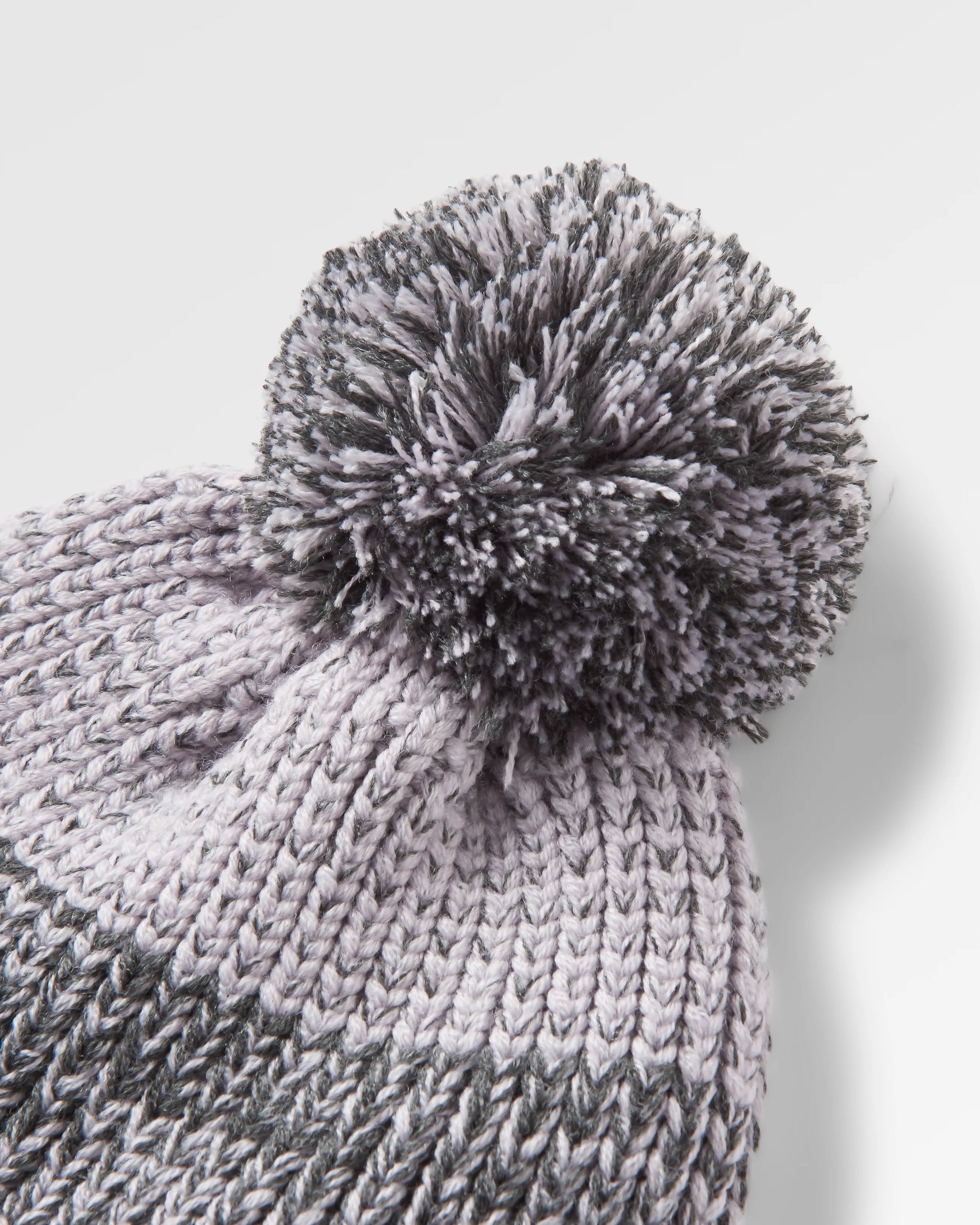 Crag Recycled Bobble Hat - Charcoal/Stone - Flatlay