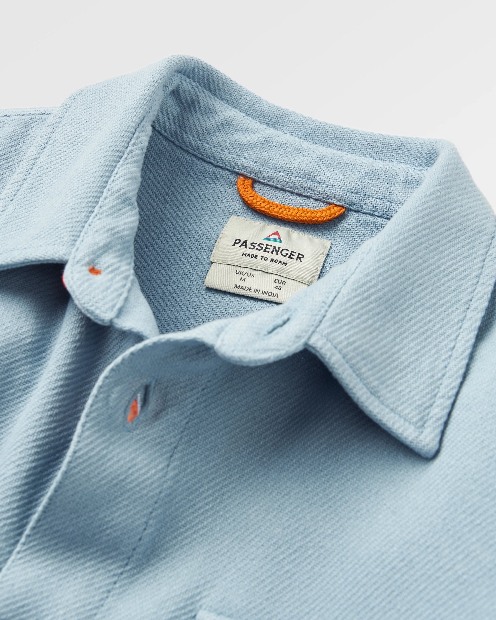 Island Twill Shirt - Faded Denim - Flatlay