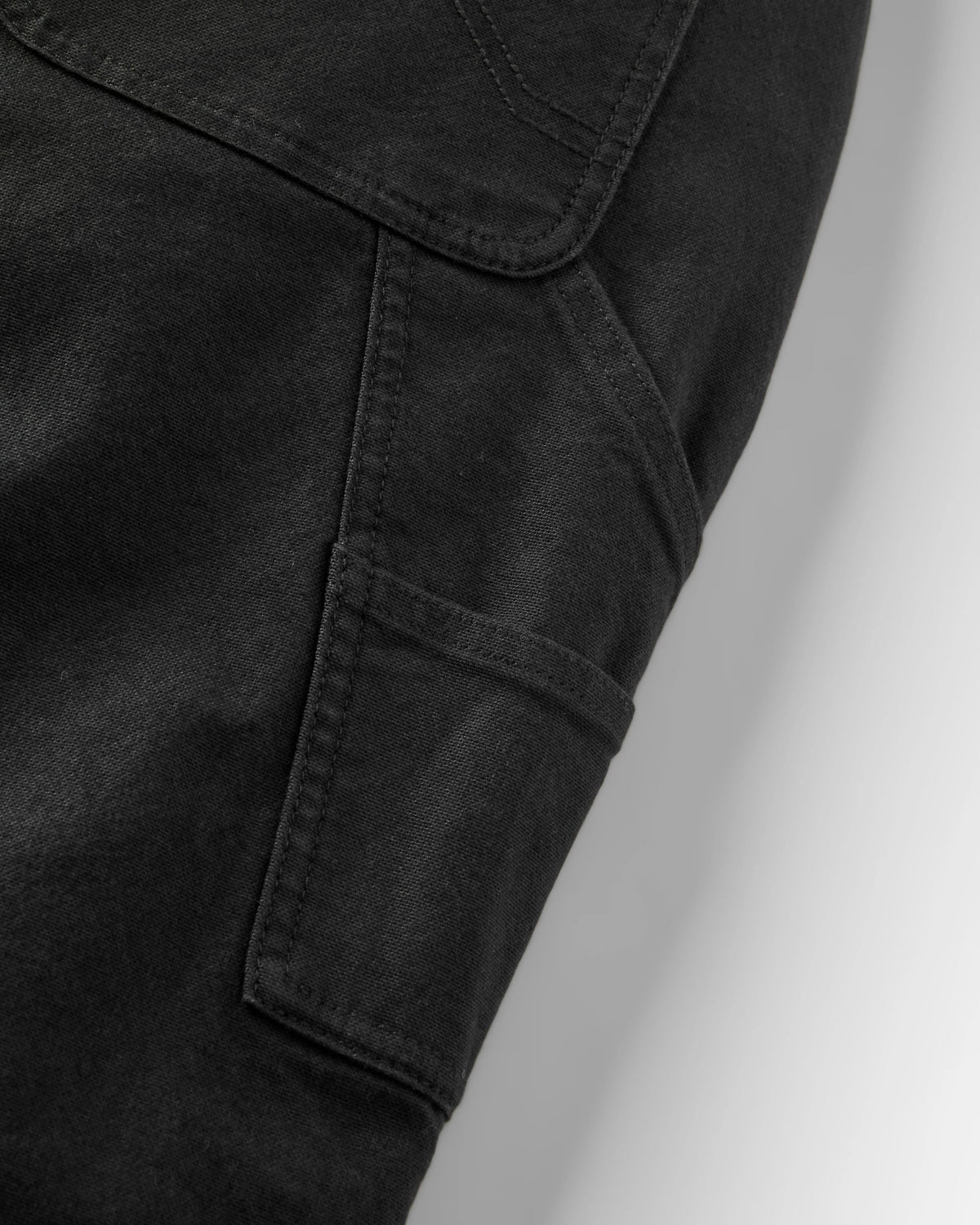 Vantage Cotton Canvas Trouser - Black - Flatlay
