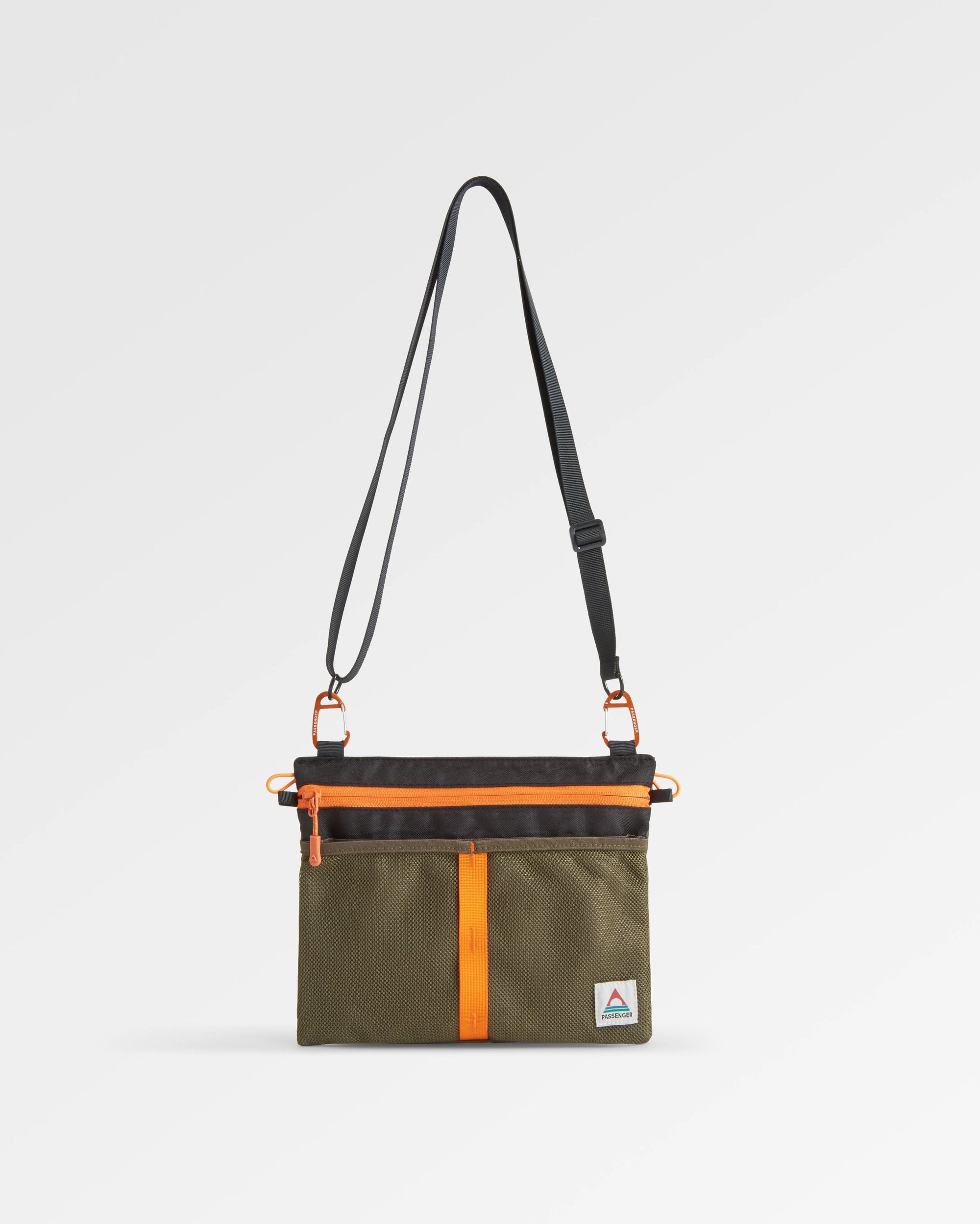 Waypoint Cross Body Bag - True Black/ Khaki - Flatlay