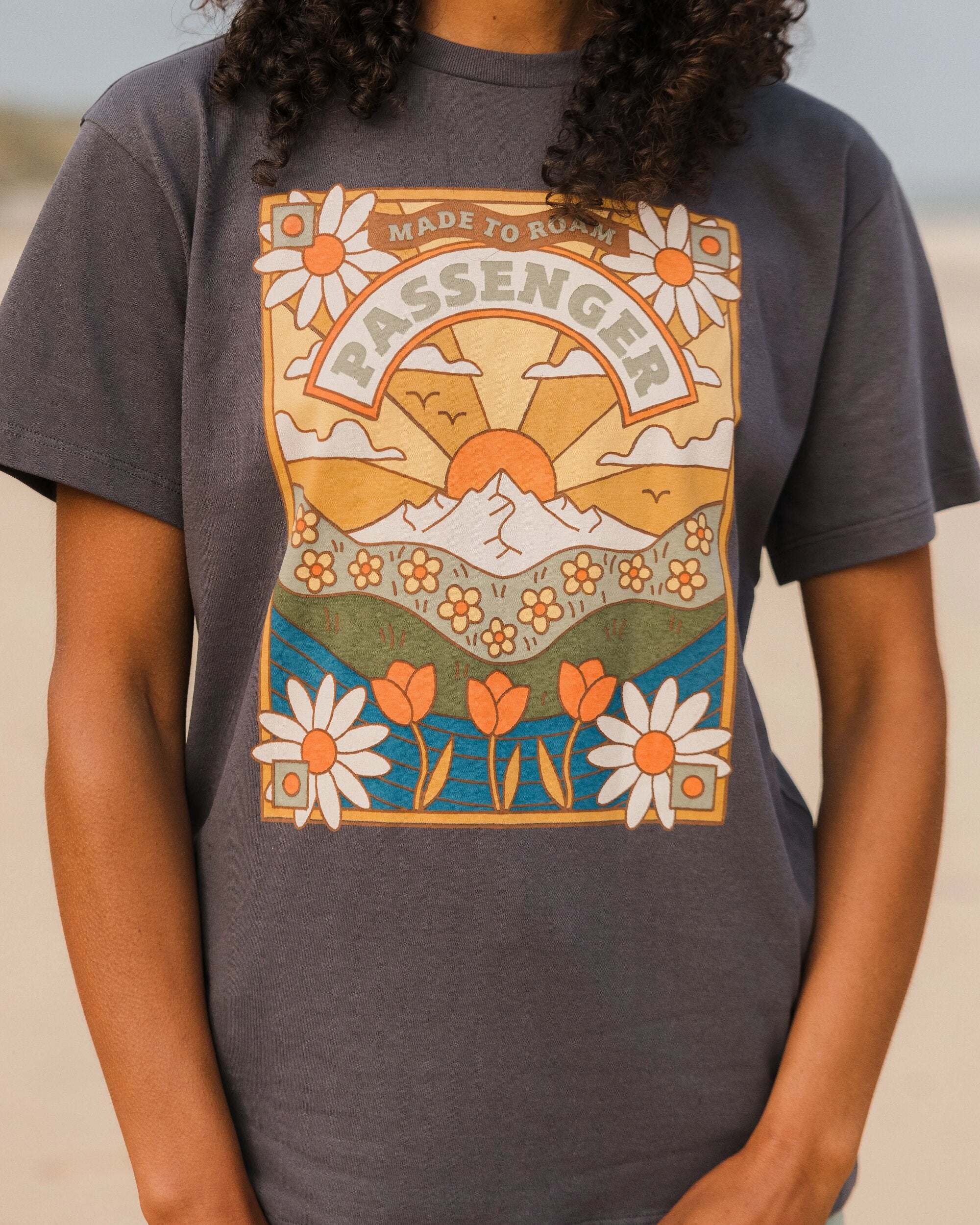 Seasonal Recycled Cotton Oversized T-Shirt - Charcoal - Lifestyle