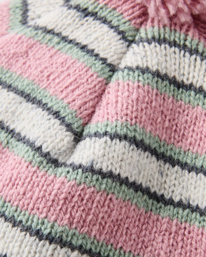 Goldglow Knit Bobble Hat - Pink Haze - Flatlay