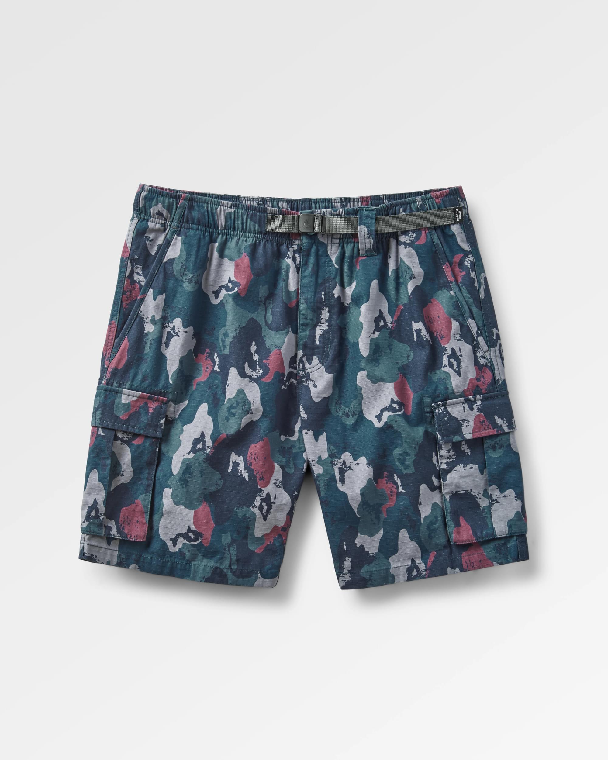 Adventurer Cargo Cotton Short - Sycamore Camo - Flatlay