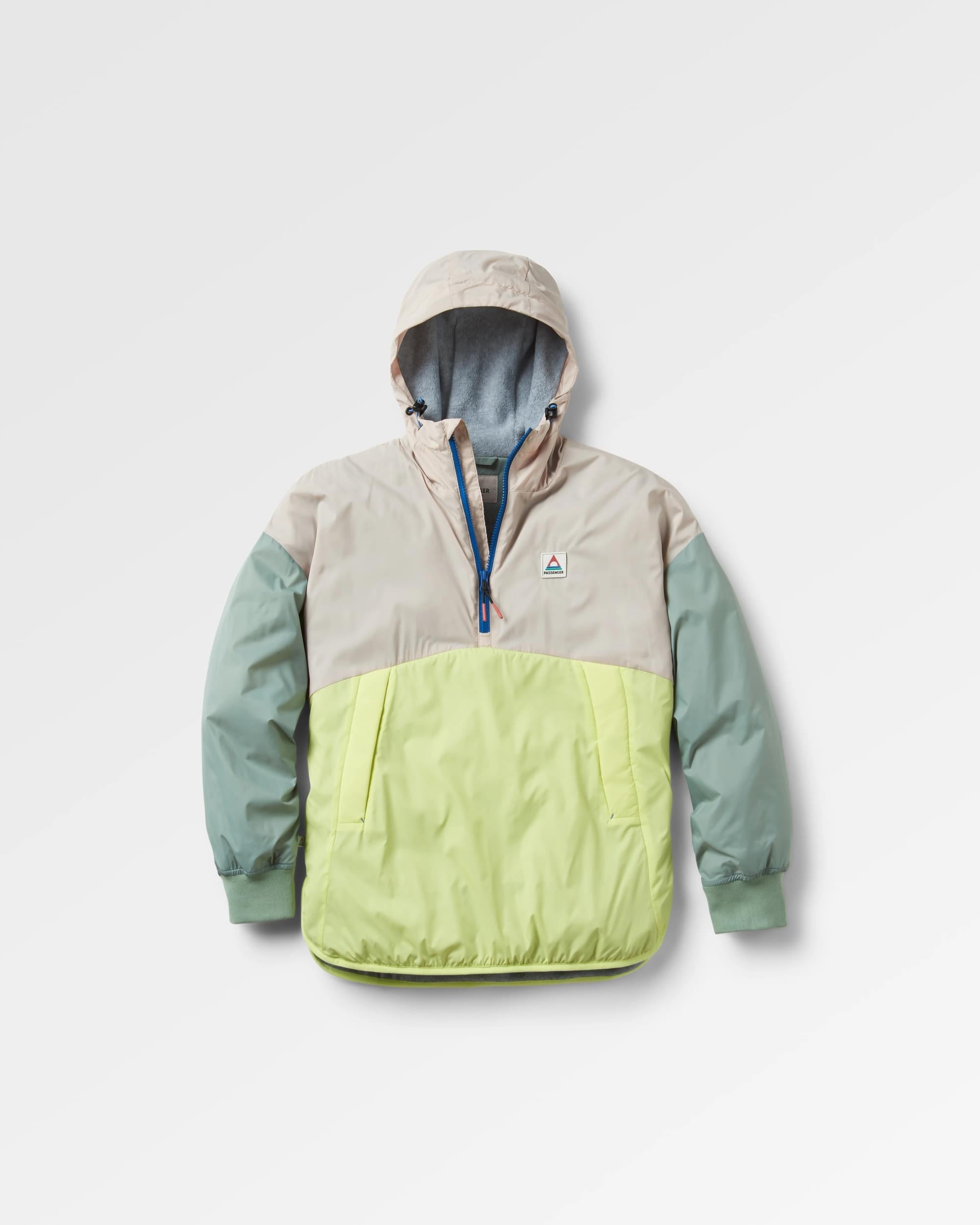 Moonlight Recycled Insulated Anorak - Lime Juice - Flatlay