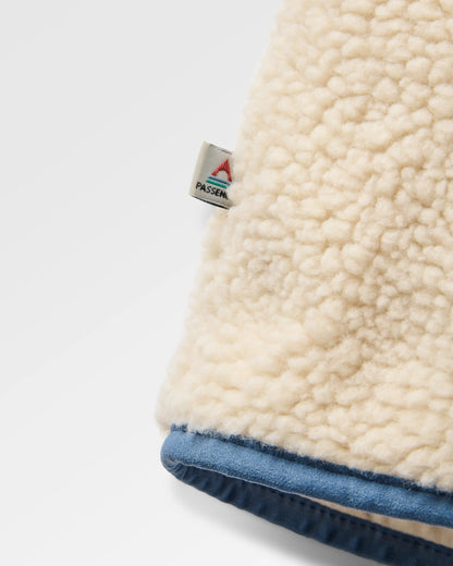 Clover Recycled Sherpa Hooded Fleece - Oat - Flatlay