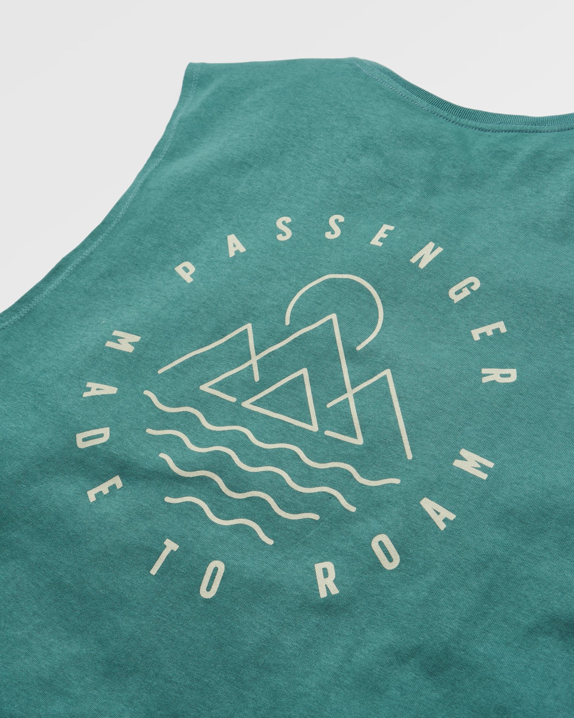 Escapism Recycled Cotton Vest - Deep Ocean - Flatlay