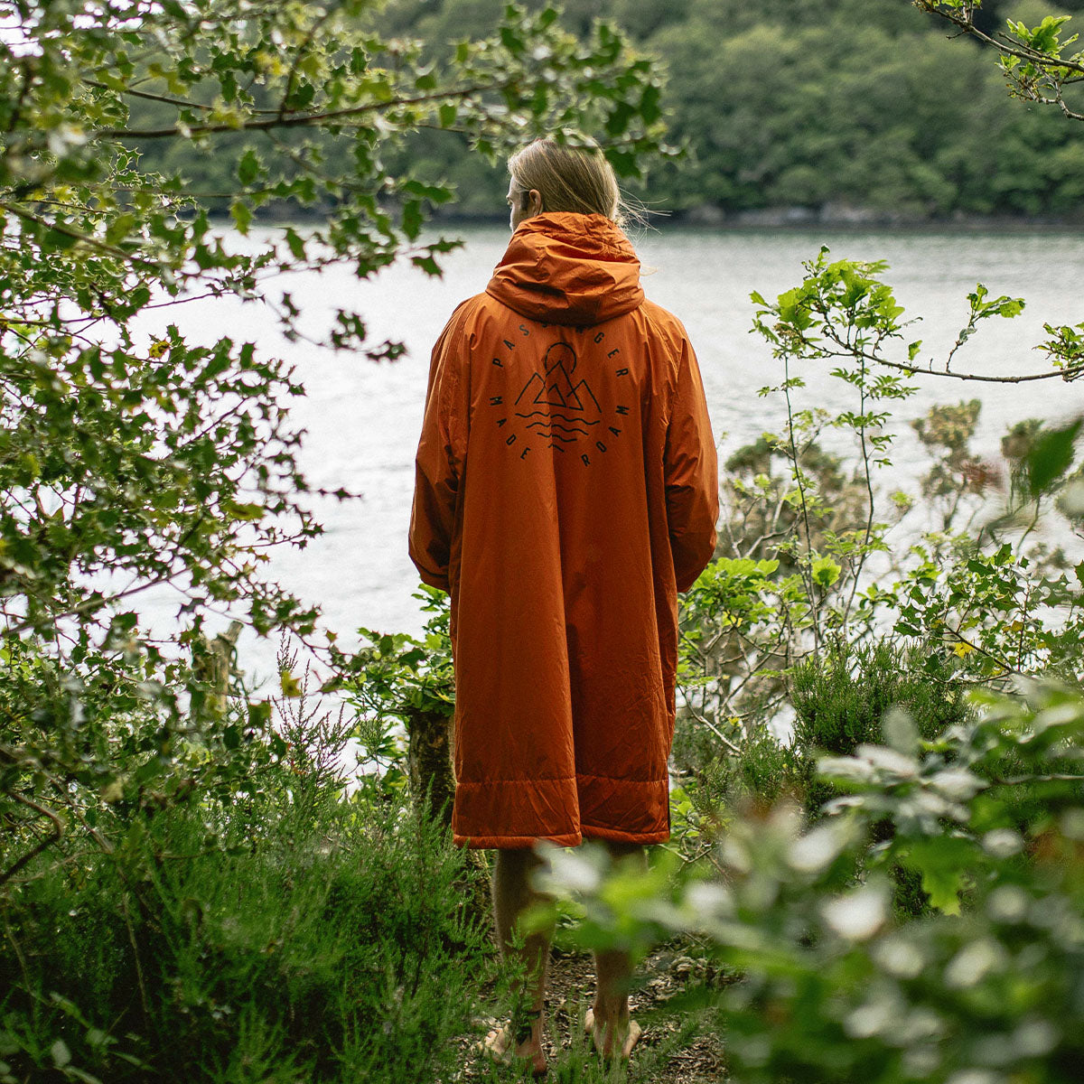 Escapism Recycled Sherpa Lined Changing Robe - Rust - Lifestyle - Male