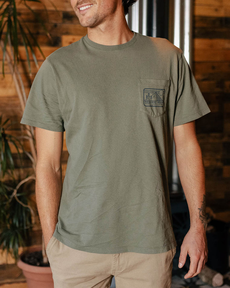 Nowhere Bound Pocket T-Shirt - Dusty Olive