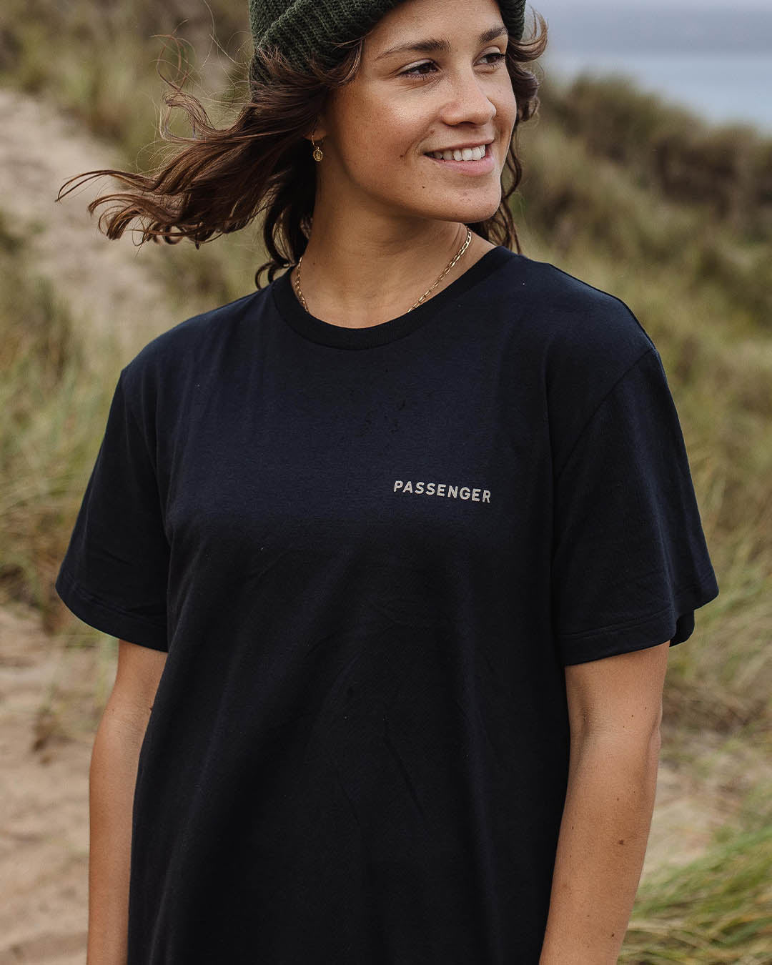 Embrace The Journey Oversized Recycled Cotton T-Shirt - Black