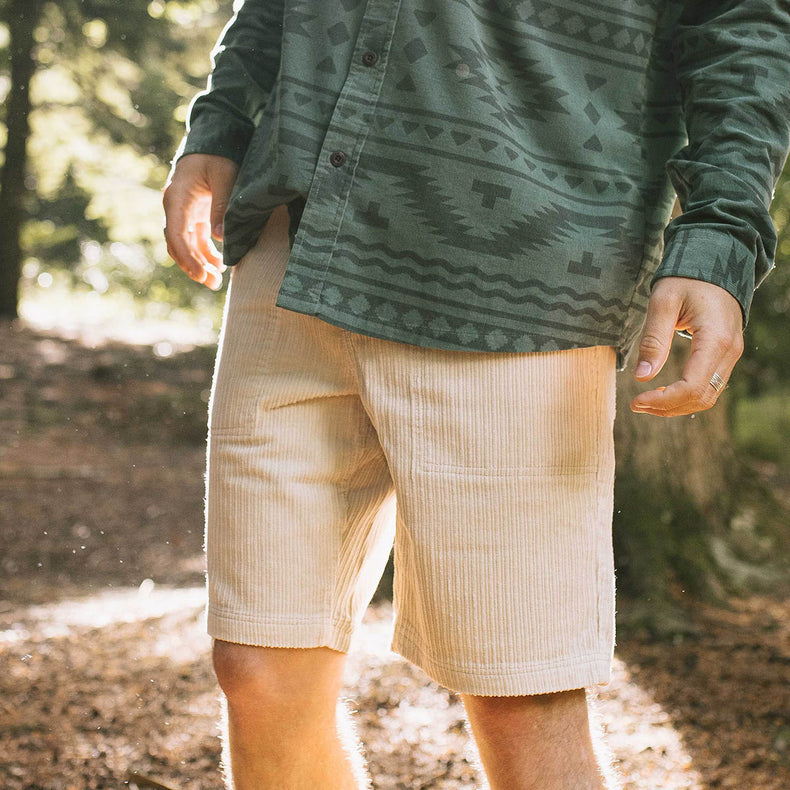 Pine Recycled Cotton Shorts - Feather