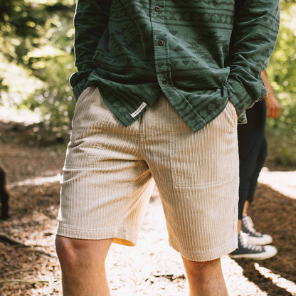 Pine Recycled Cotton Cord Shorts - Feather