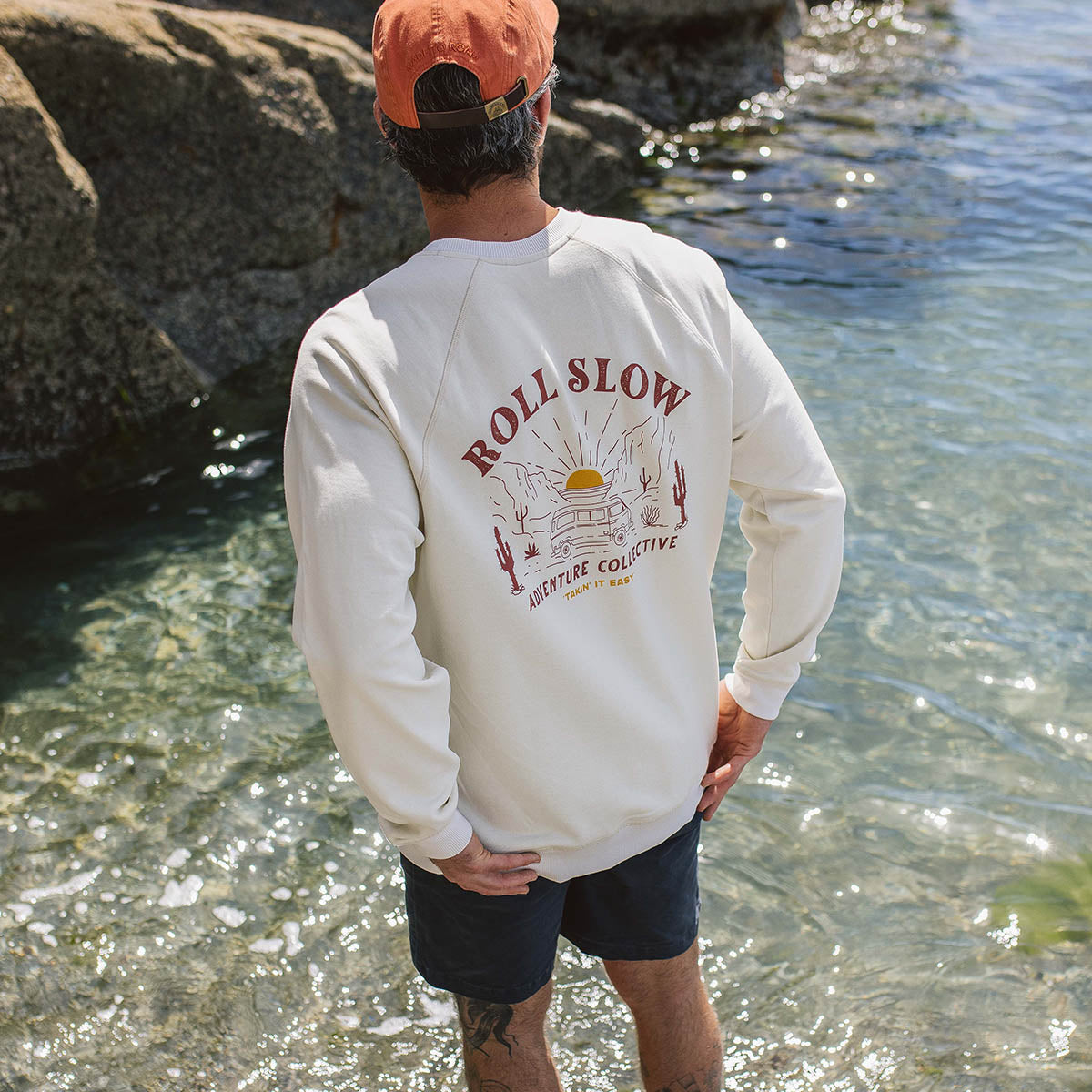 Roll Slow Recycled Cotton Sweatshirt - Egret