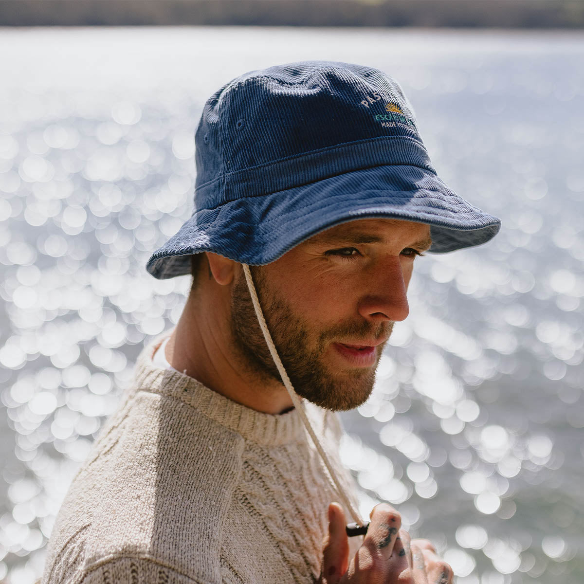 Male_Forest Recycled Cord Hat - Ash Blue