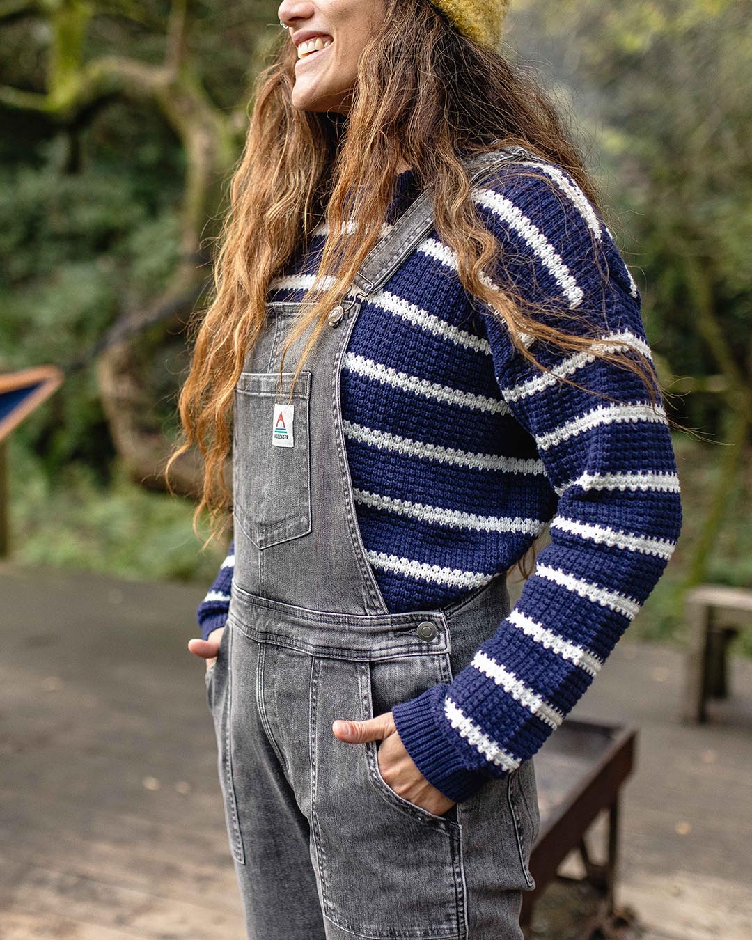 Lakewood Organic Cotton Jumper - Navy Stripe