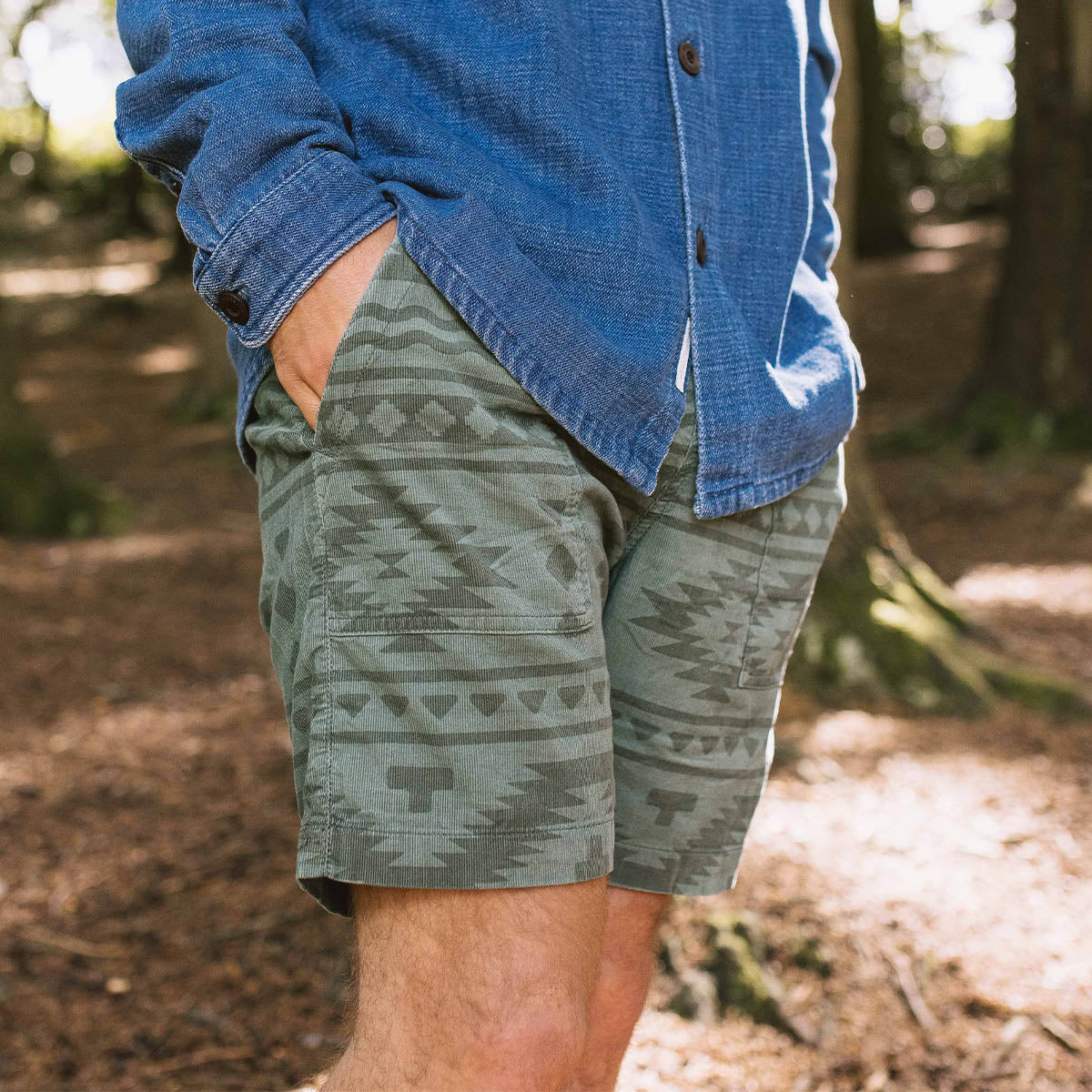 Topanga Recycled Cord Shorts - Dark Ivy Adrift