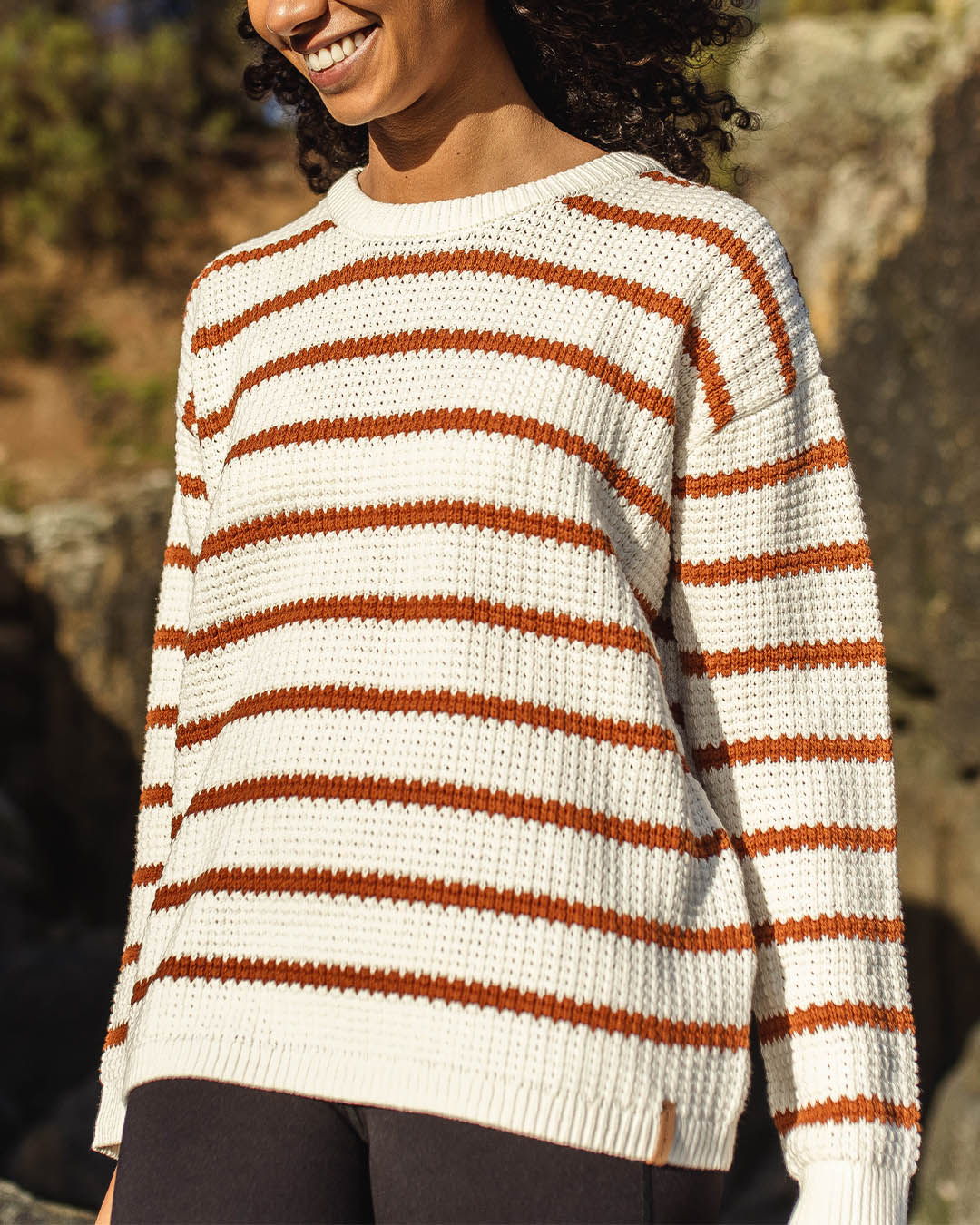 Lakewood Organic Cotton Jumper - Glazed Ginger Stripe