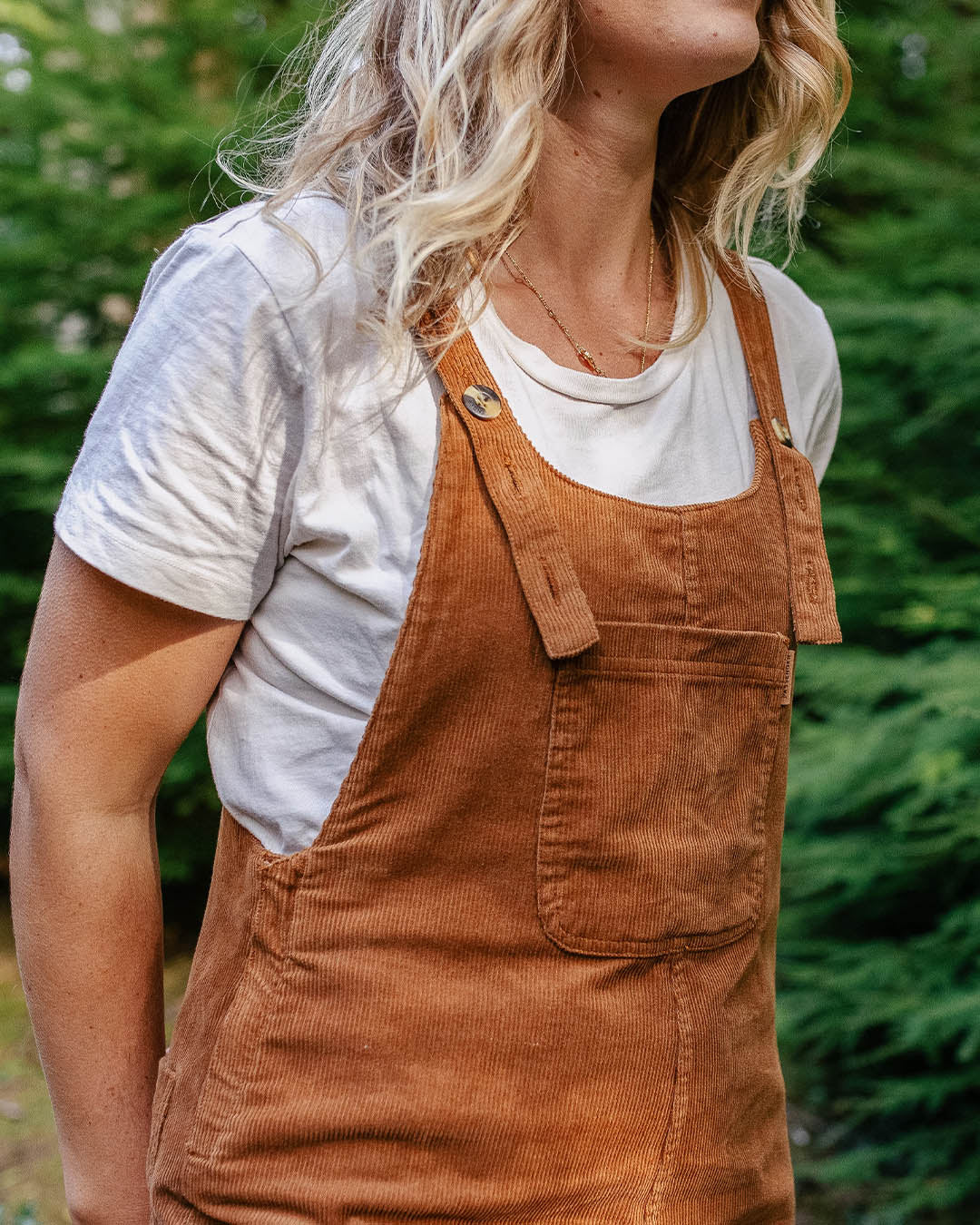 Meadows Cord Dungarees - Coconut