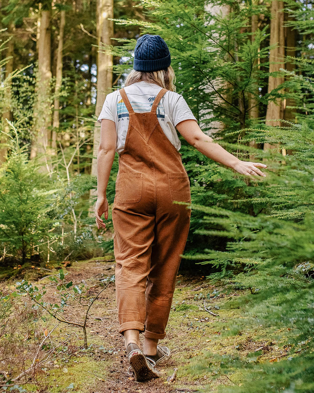 Meadows Cord Dungarees - Coconut