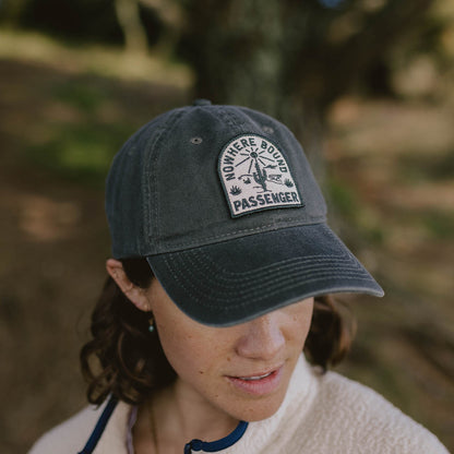 Womens_Hazy Recycled Cotton Snapback Cap - Faded Black