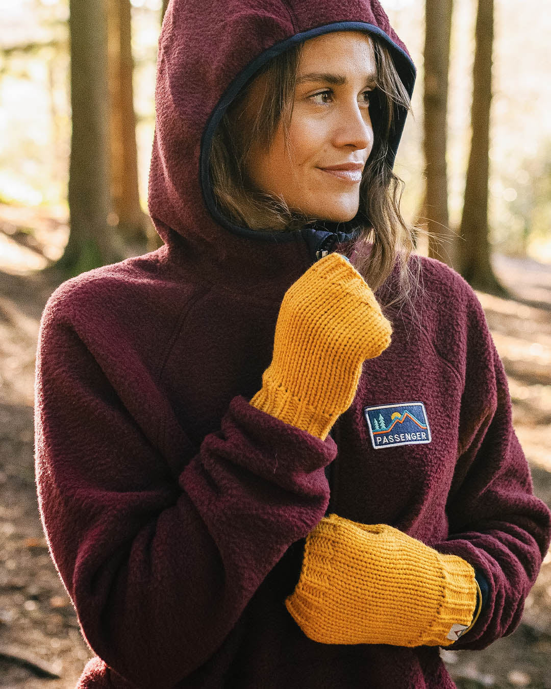 Maine Recycled Sherpa Hooded Fleece - Wine