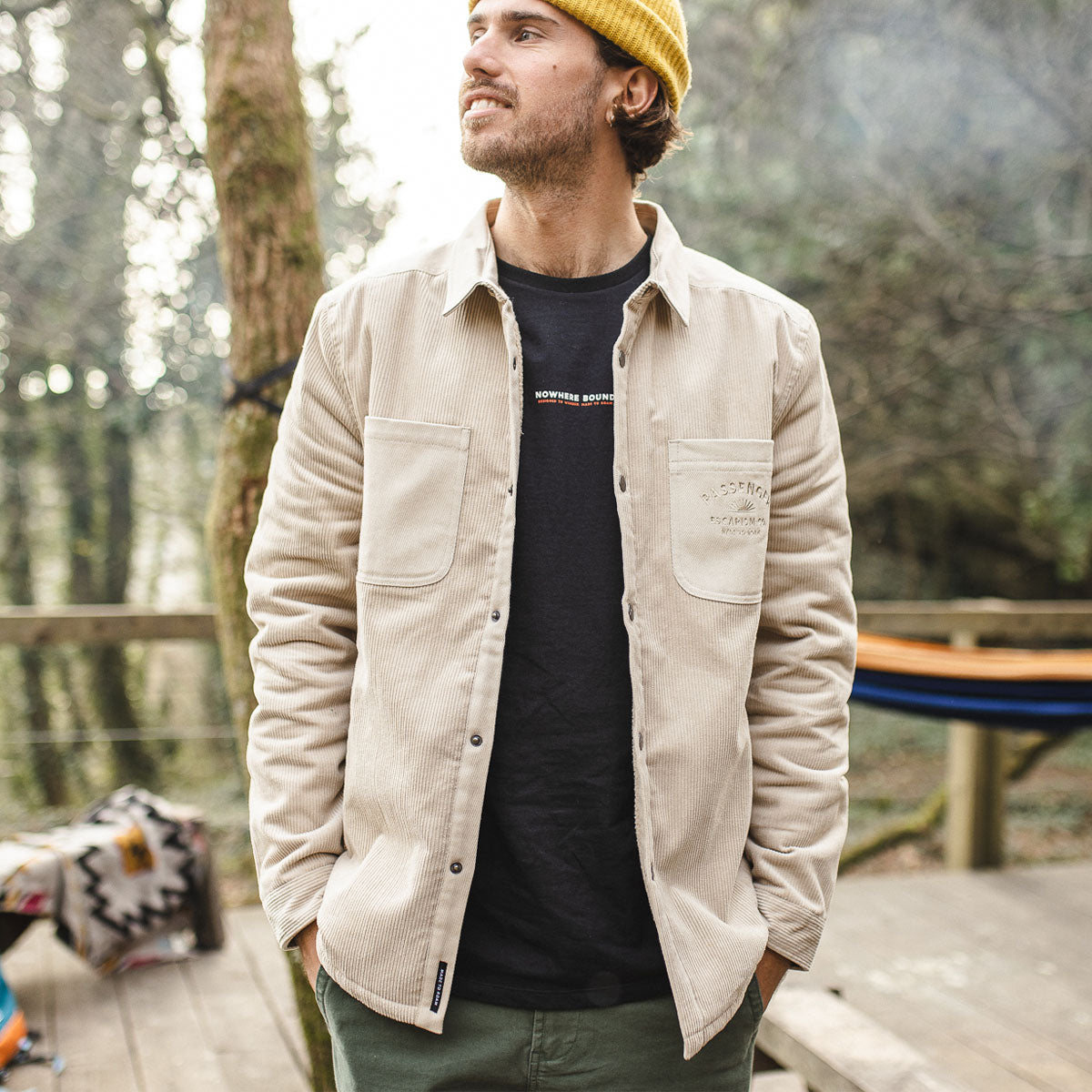 Kodiak Sherpa Lined Cord Shirt - Feather Grey