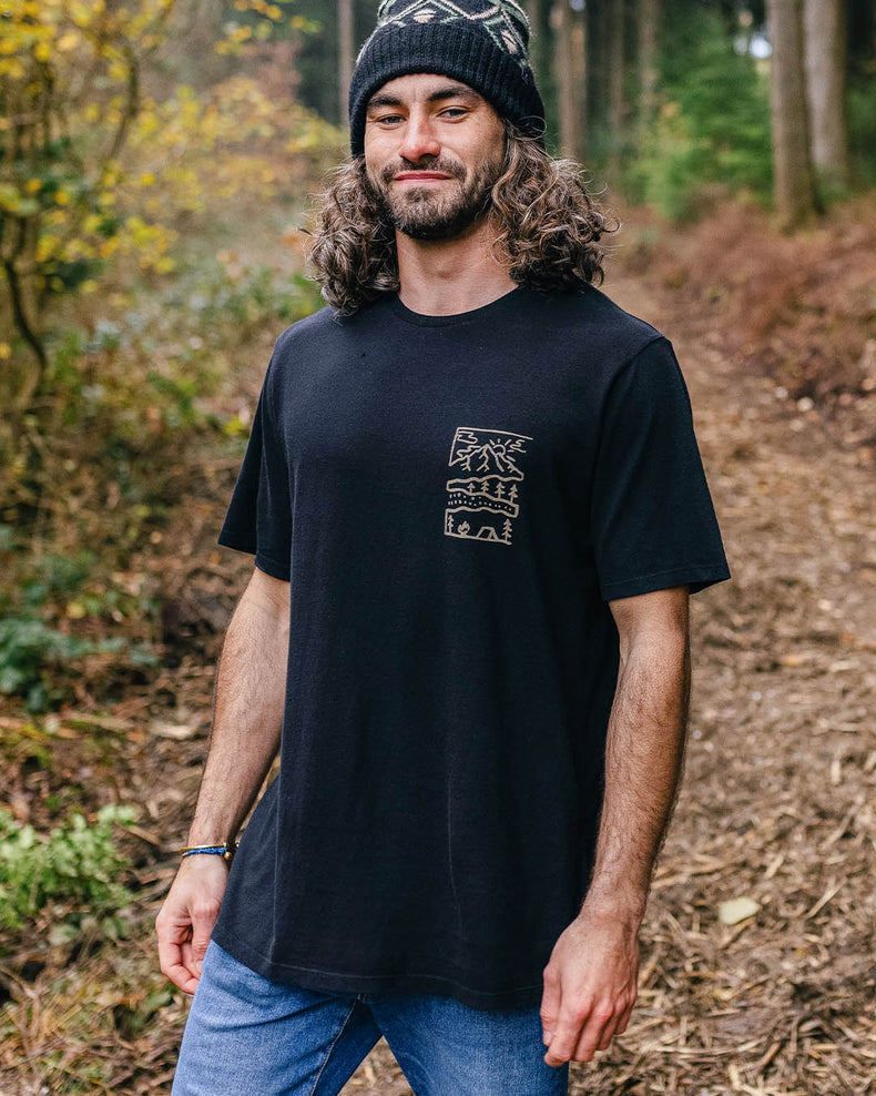 Nature Recycled Cotton T-Shirt - Black