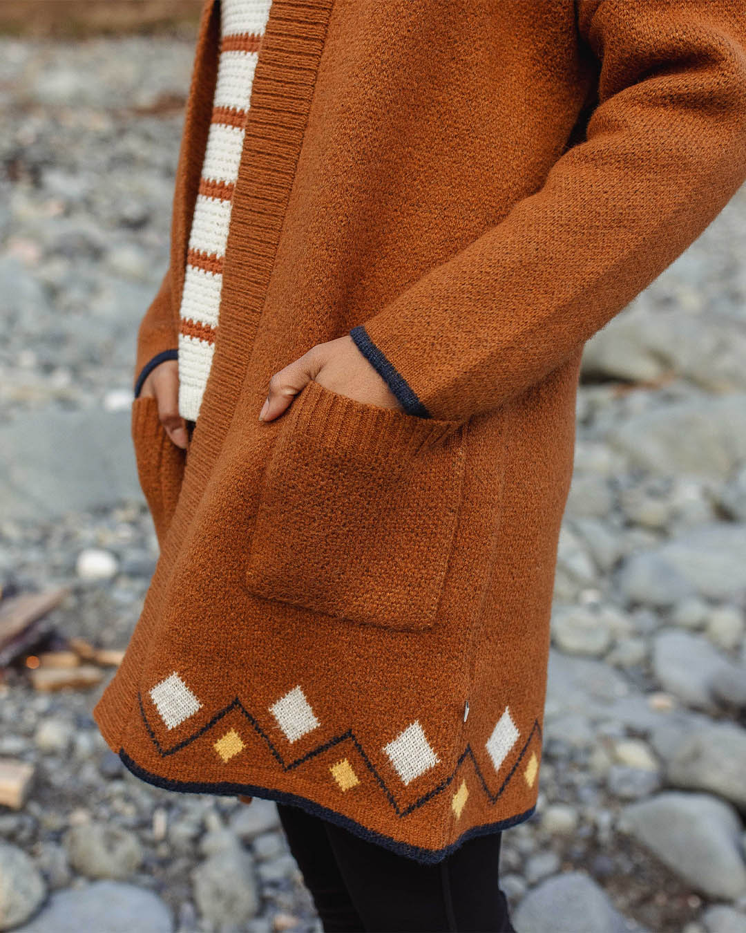 South Coast Recycled Knit Cardigan Glazed Ginger
