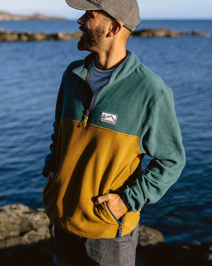 Set Off Recycled Polar 1/4 Zip Fleece - Deep Ocean