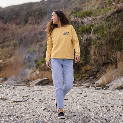 Bloom Hemp Sweatshirt - Ochre Yellow