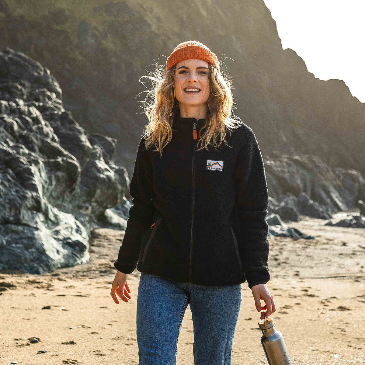 North Coast Full Zip Sherpa Fleece - Black