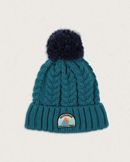 Drifter Fleece Lined Recycled Acrylic Bobble Hat - Shaded Spruce