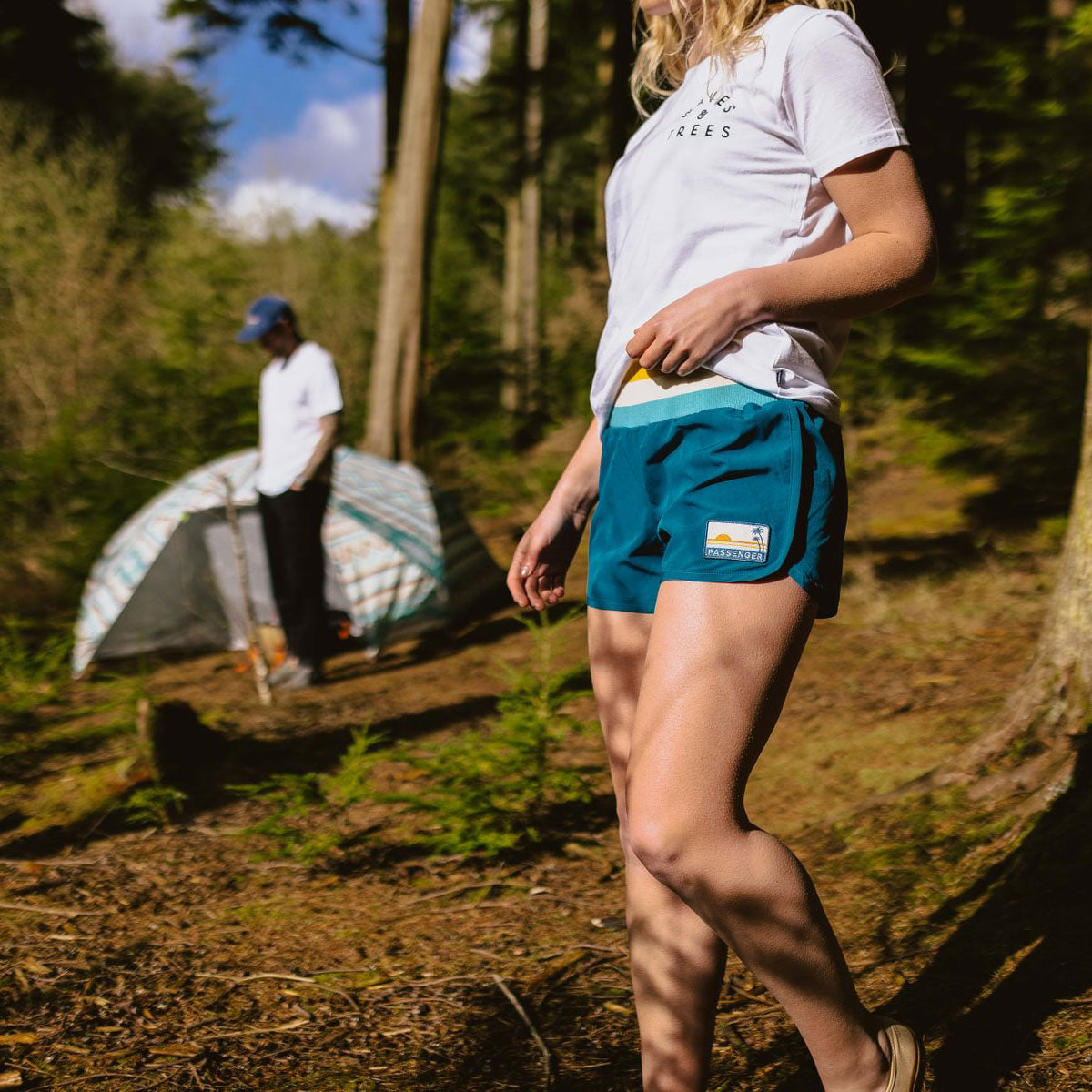 Explore Recycled Hybrid Shorts - Blue Coral