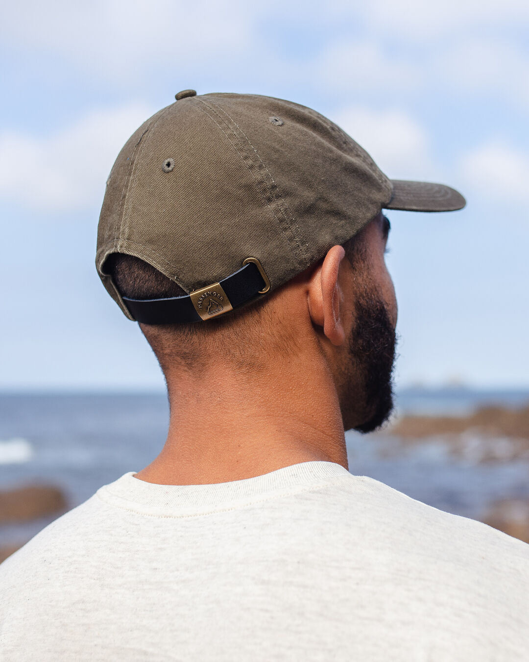 Male_Canopy Recycled Cotton Snapback Cap - Khaki