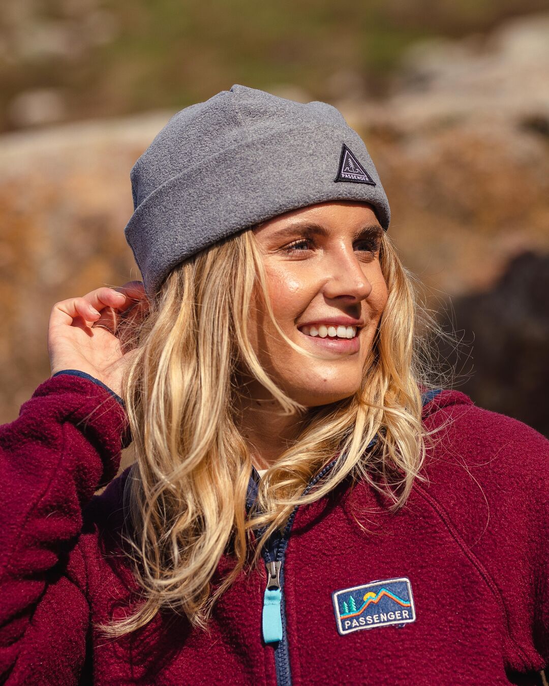 Womens_Wanderer Recycled Polar Beanie - Grey Marl