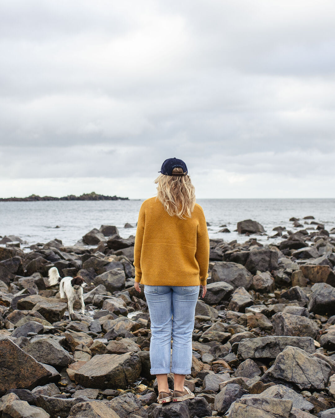 Cove Recycled Knit Jumper - Amber Gold