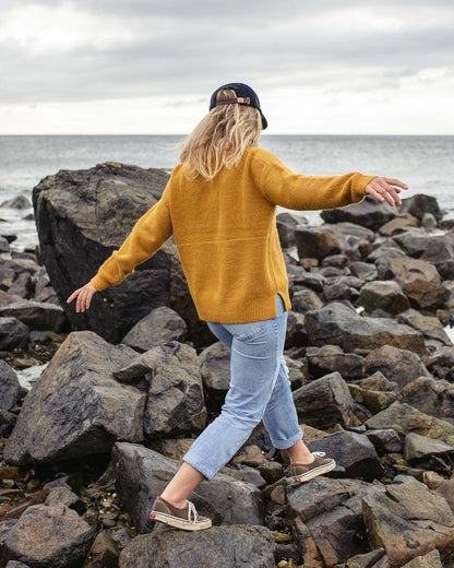 Cove Recycled Knit Jumper - Amber Gold