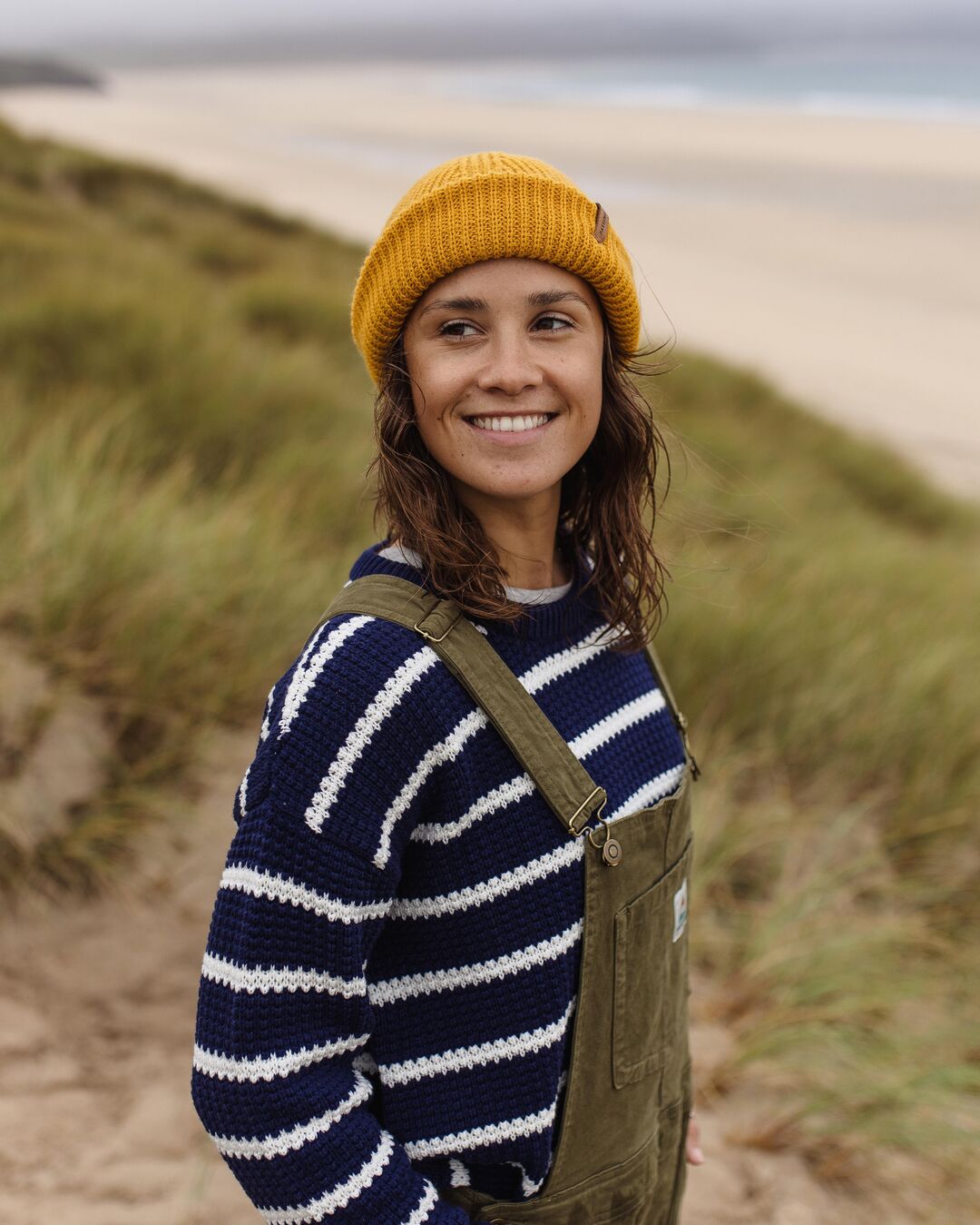 Lakewood Organic Cotton Jumper - Navy Stripe