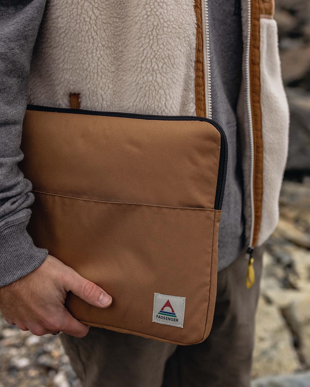 On-The-Go Recycled Laptop Sleeve - Golden Brown