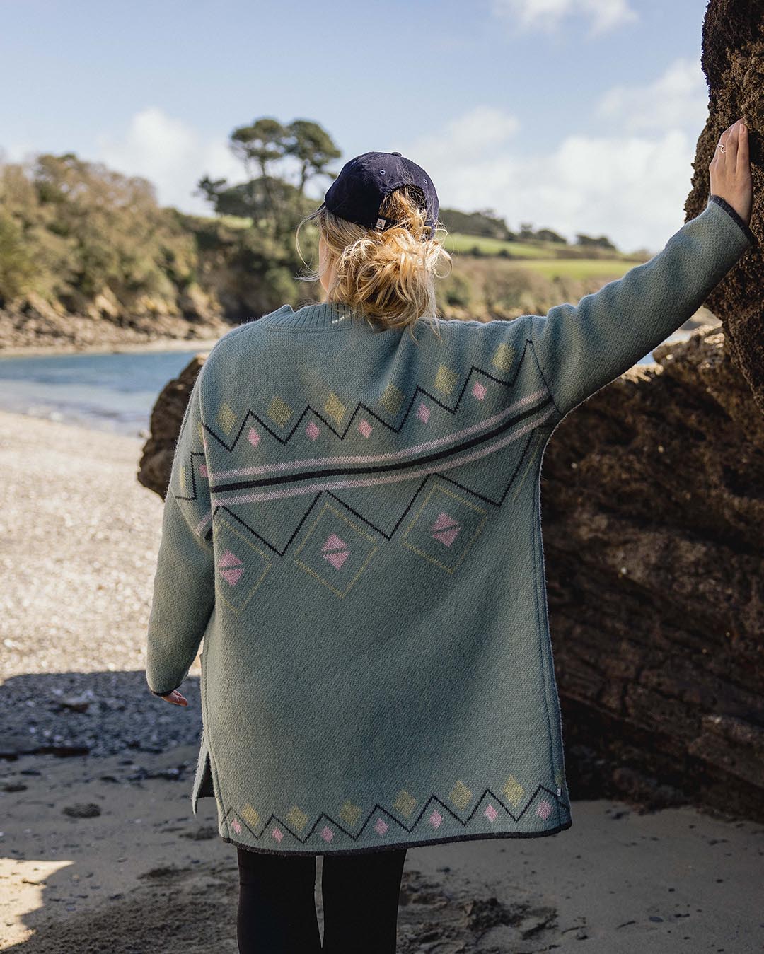 Leif Recycled Yarn Cardigan - Pistachio