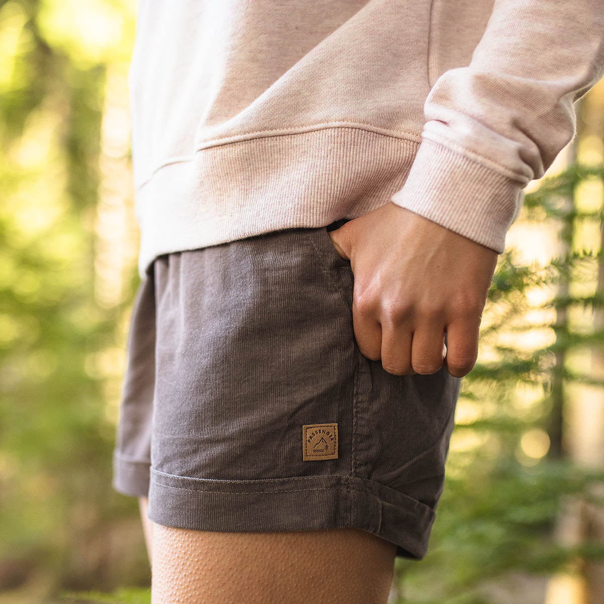 Santosa Recycled Cord Shorts - Mushroom