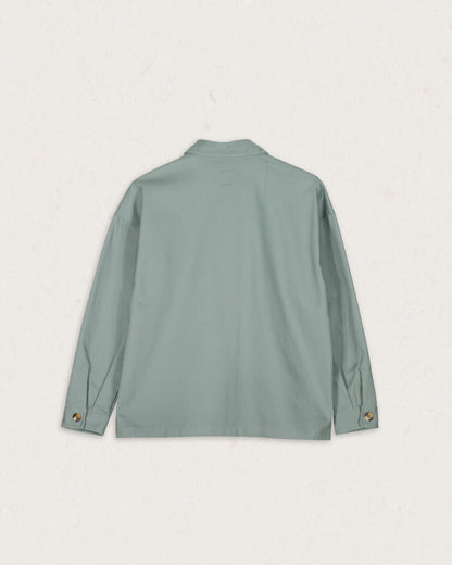 Forrest Organic Cotton Oversized Twill Overshirt - Pistachio